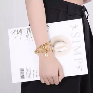*Price Drop* Gold Double Layer Chain Ball lock Stainless Steel Bracelet